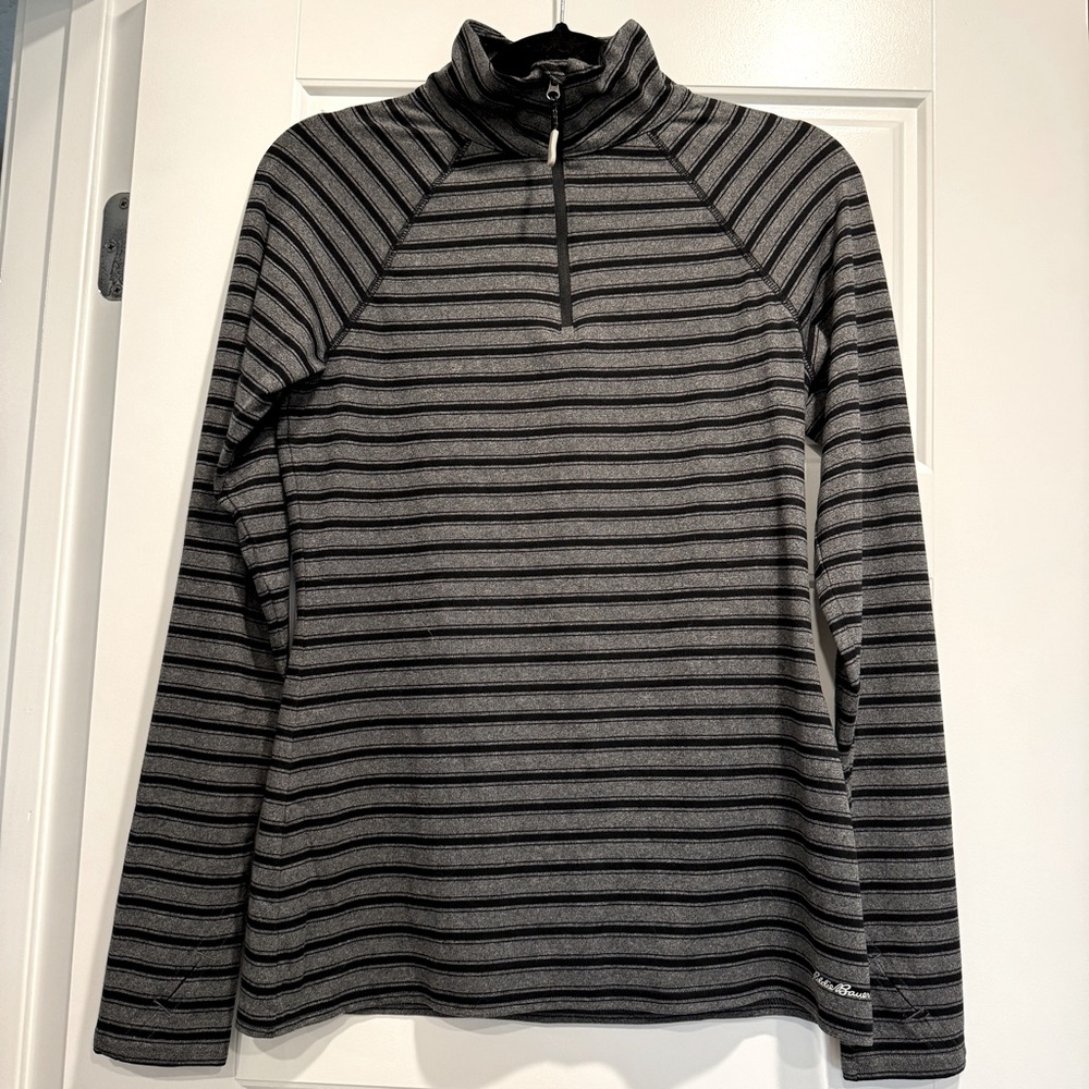 Eddie Bauer Womens Medium 1/4 Zip Top Lightweight Outdoor Camping Running Hiking